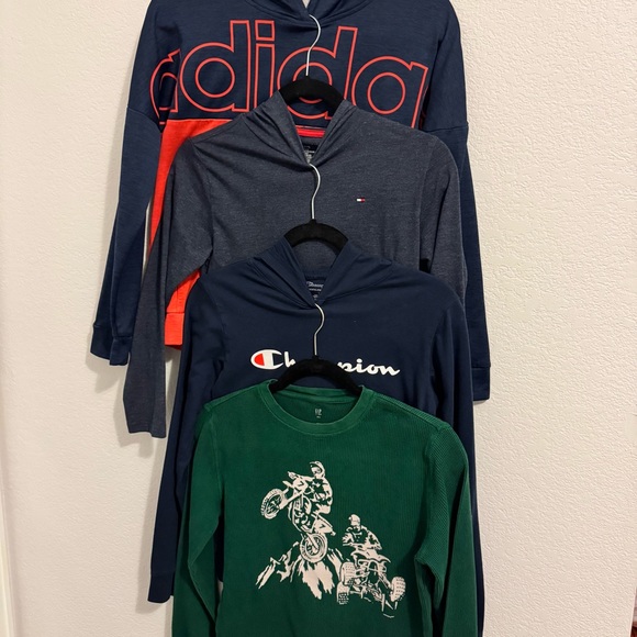 GAP Other - 4 pcs Boys Bundle, Sweatshirt and 3 Long Sleeve Shirts. Gap / Adidas / C…